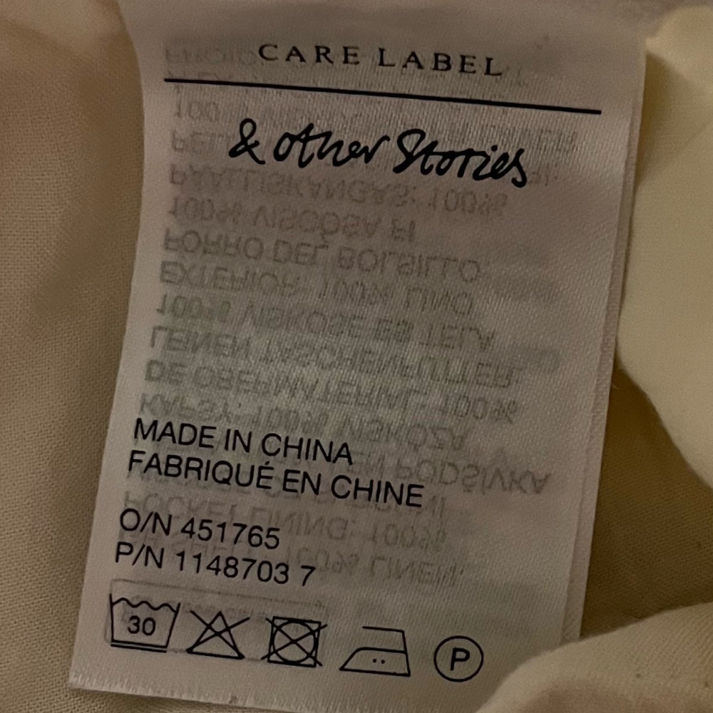 & Other Stories • 100% Linen Pleated Cream Trousers Pants - Picture 5 of 6